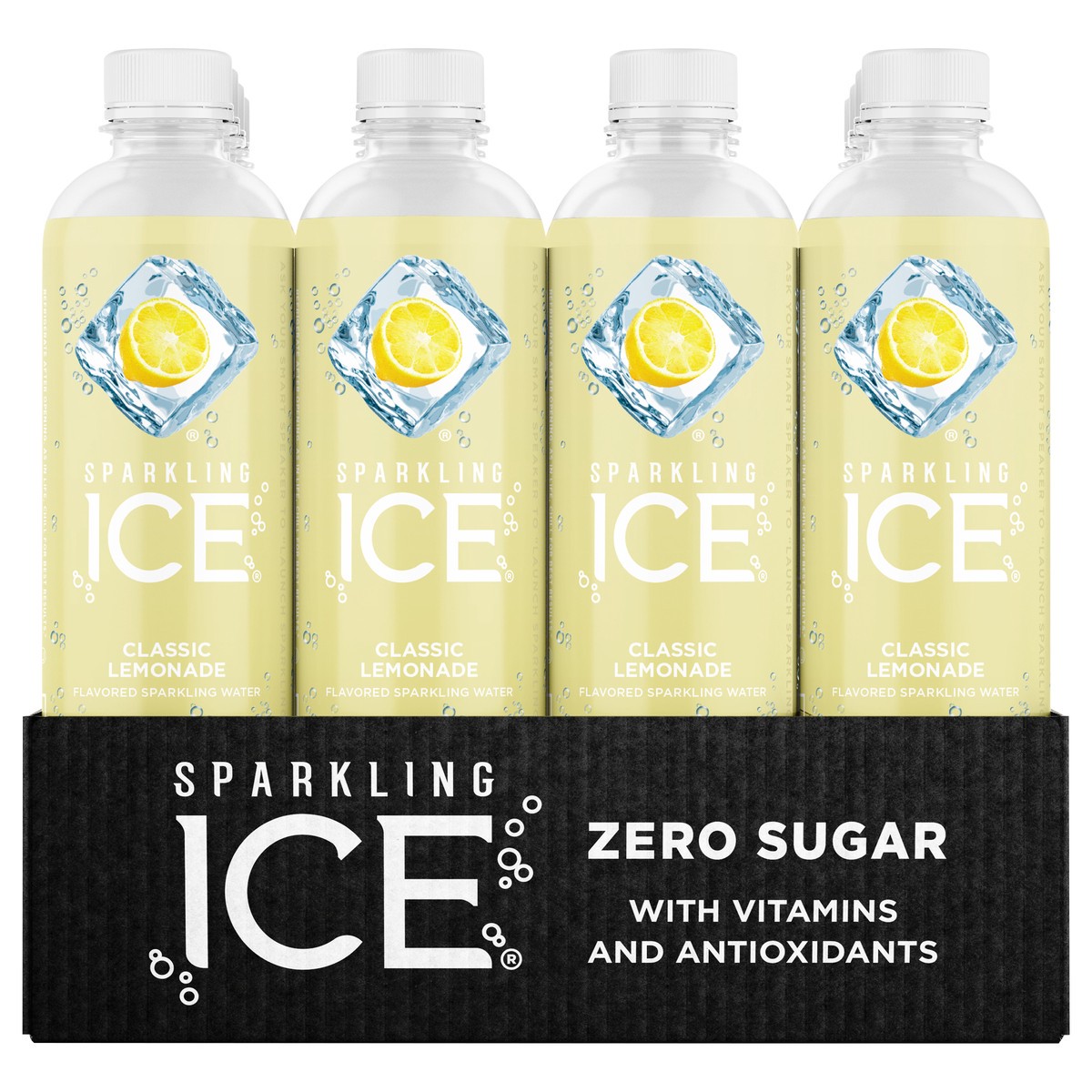 slide 9 of 9, Sparkling ICE Zero Sugar Classic Lemonade Sparkling Water 12 - 17 fl oz Bottles, 12 ct