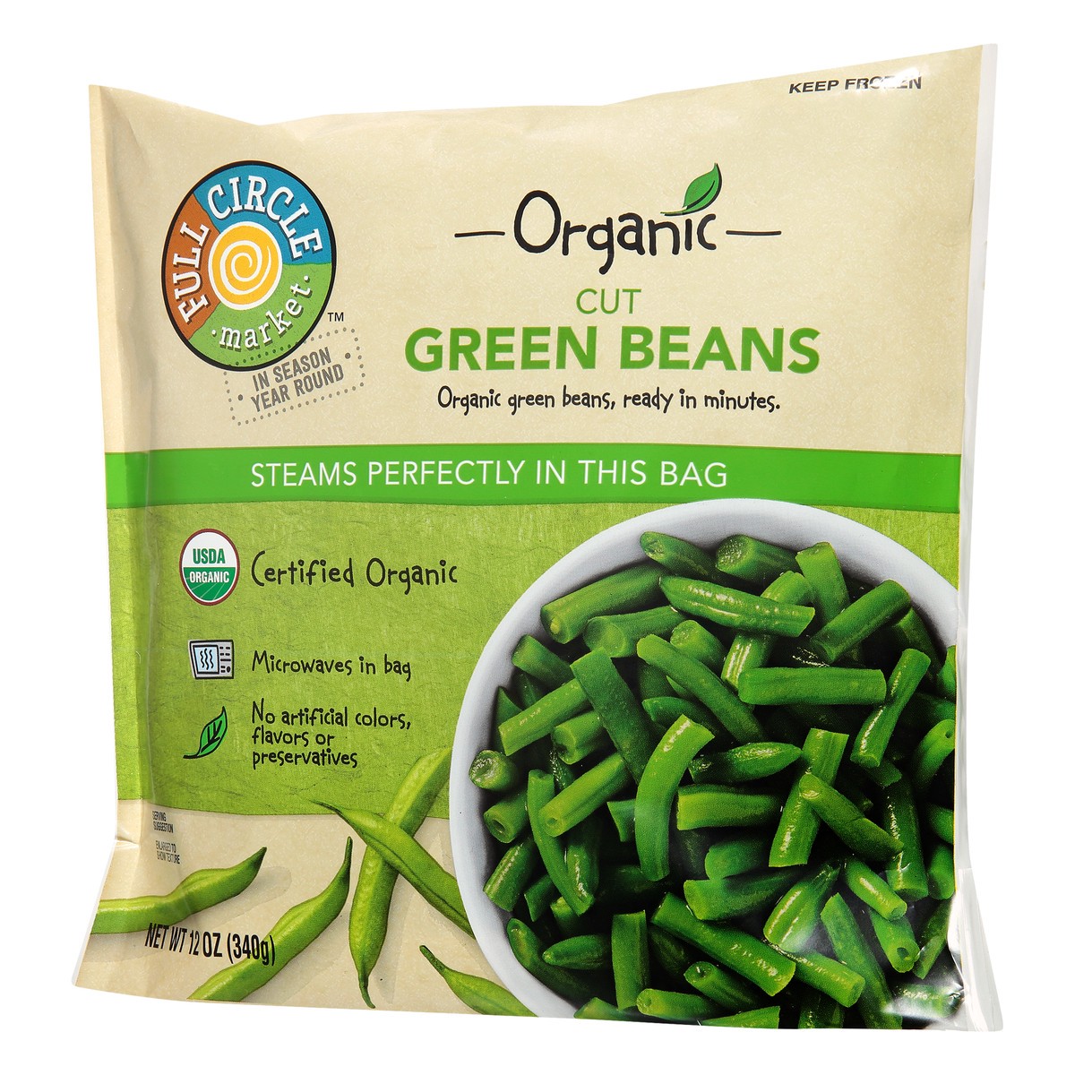 slide 5 of 12, Full Circle Market Organic Cut Green Beans 12 oz, 12 oz