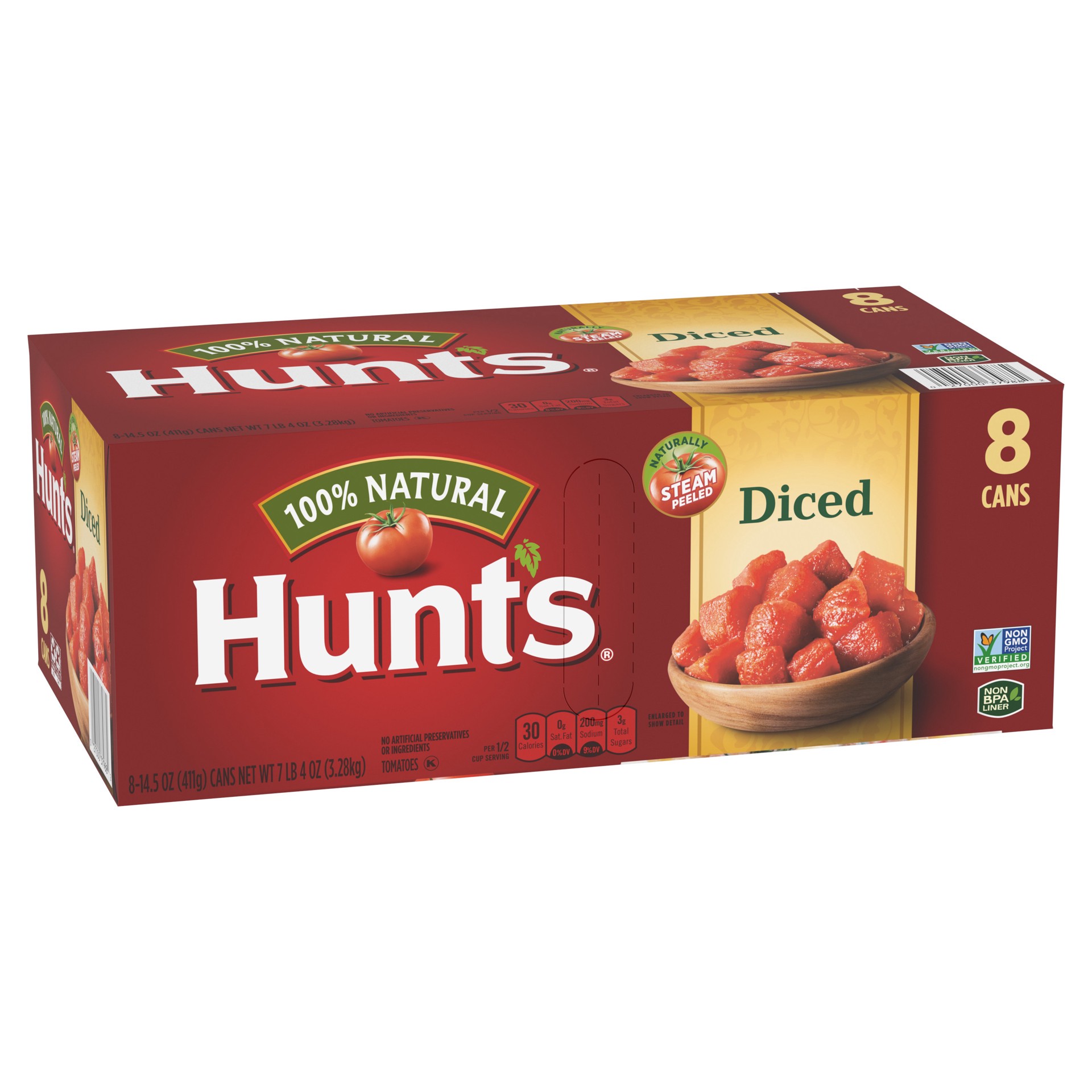 slide 3 of 5, Hunt's Diced Tomatoes 8 - 14.5 oz Cans, 8 ct