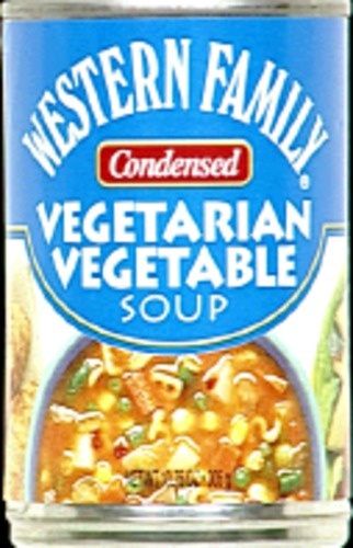 slide 1 of 1, Western Family Vegetarian Vegetable Soup, 10.5 oz