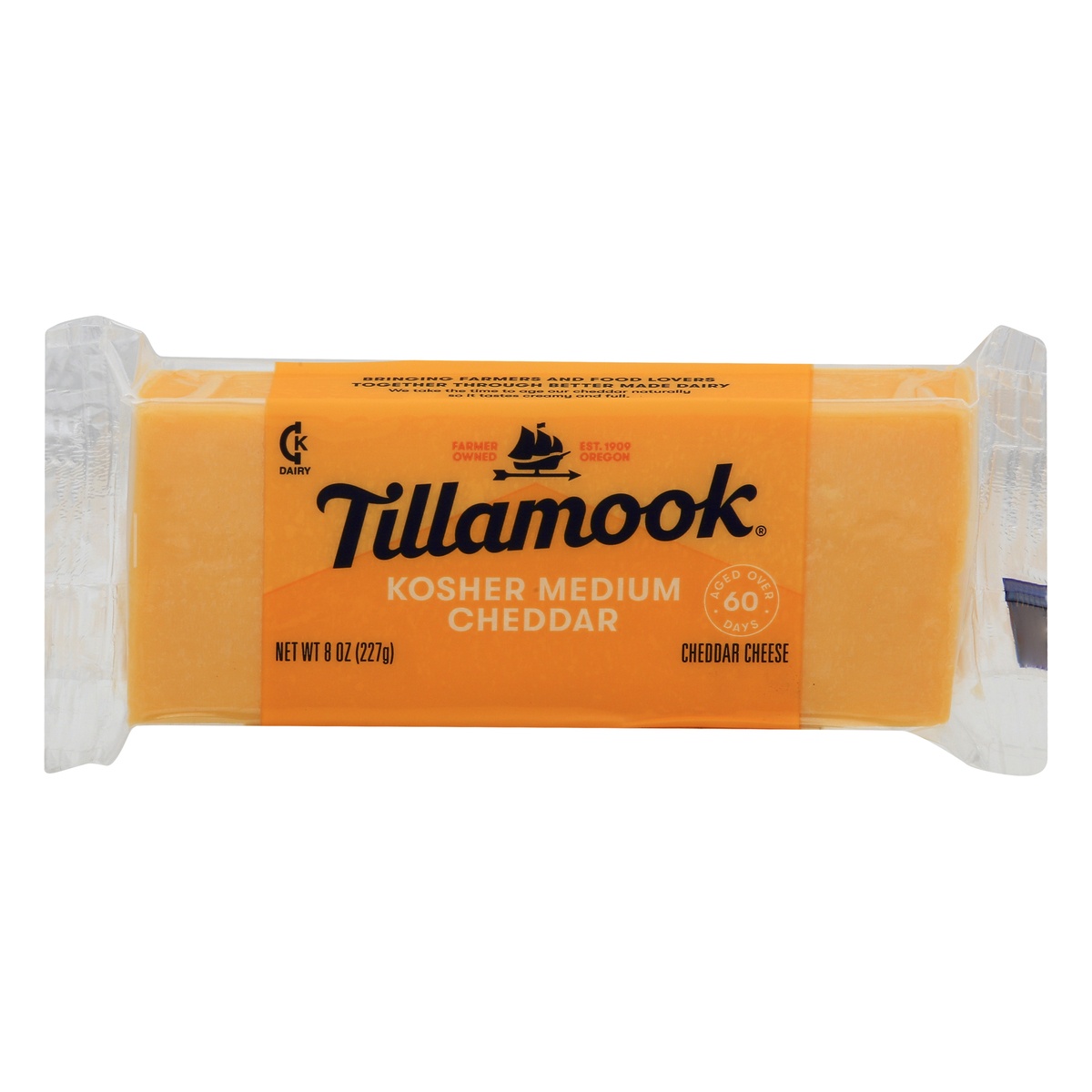 Tillamook Kosher Medium Cheddar Cheese 8 oz | Shipt