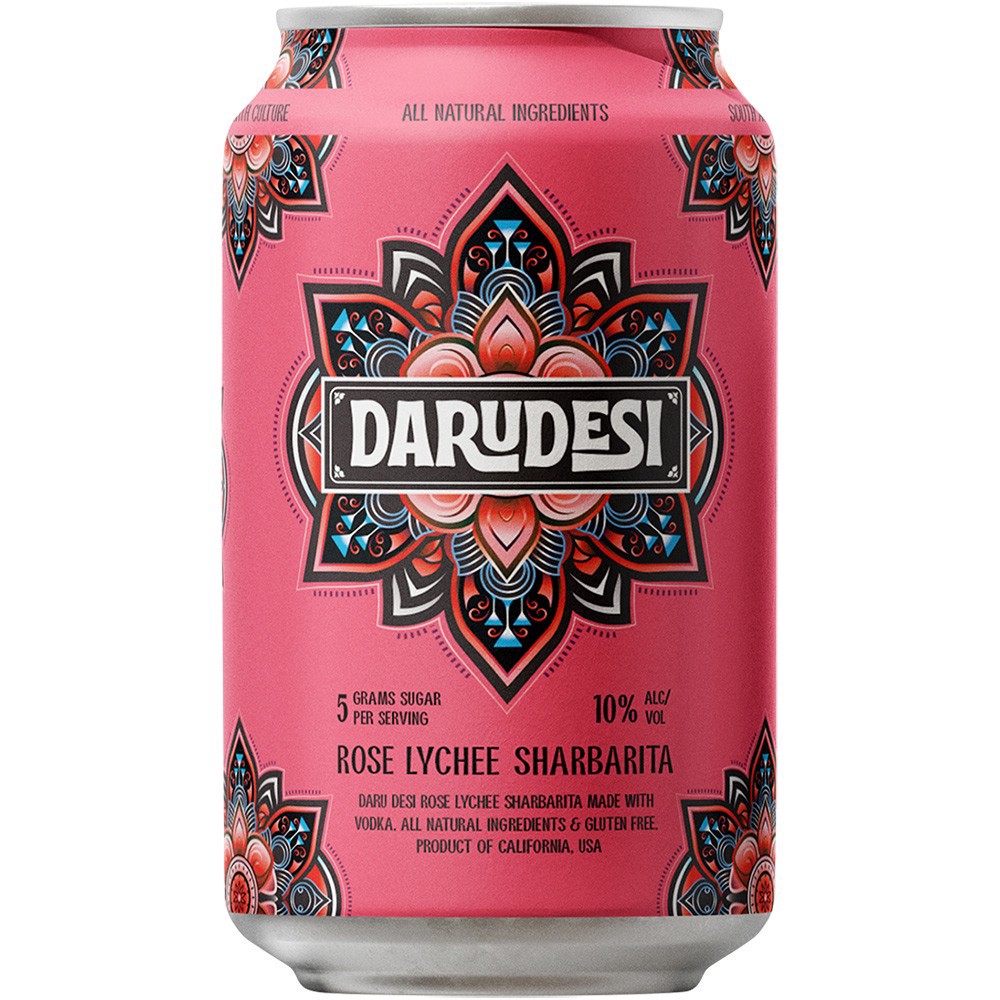slide 1 of 1, Daru Desi Rose Lychee Sharbarita, 4 ct; 12 oz
