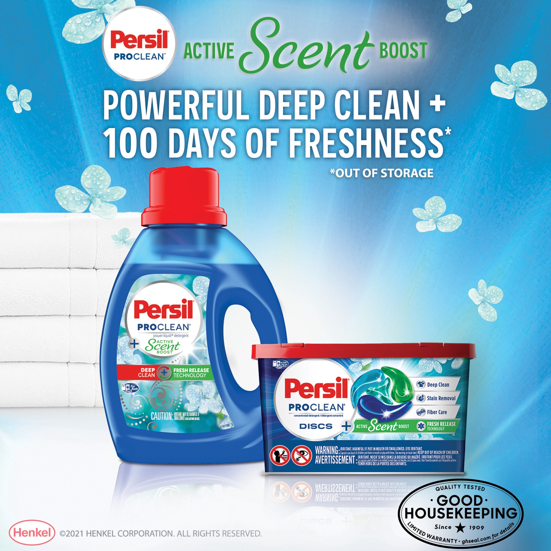 slide 2 of 3, Persil Discs Laundry Detergent Pacs, Active Scent Boost, 38 Count, 38 ct