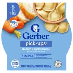 Gerber Toddler Food, Chicken Carrot Ravioli Pick-Ups, Mealtime for Toddler