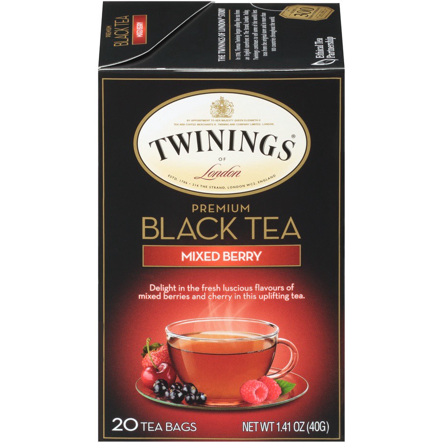 slide 1 of 7, Twinings Mixed Berry 20 ct Premium Black Tea Bags, 20 ct