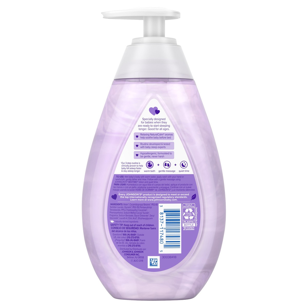 slide 3 of 6, Johnson's Bedtime Moisture Wash - 13.6 fl oz, 13.60 fl oz