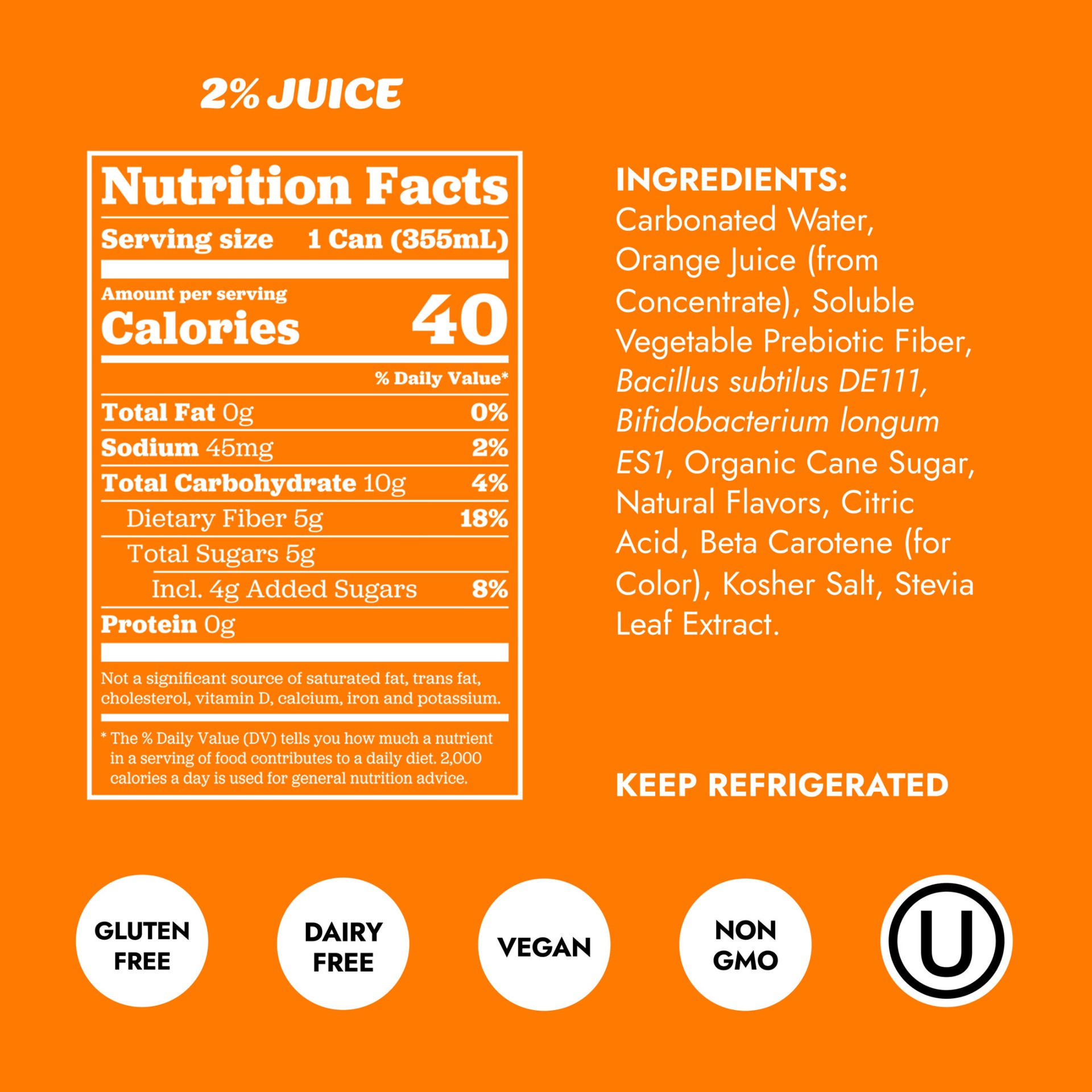 slide 5 of 8, Slice Orange Healthy Soda, 12 fl oz Cans, 4-Pack, 48 fl oz