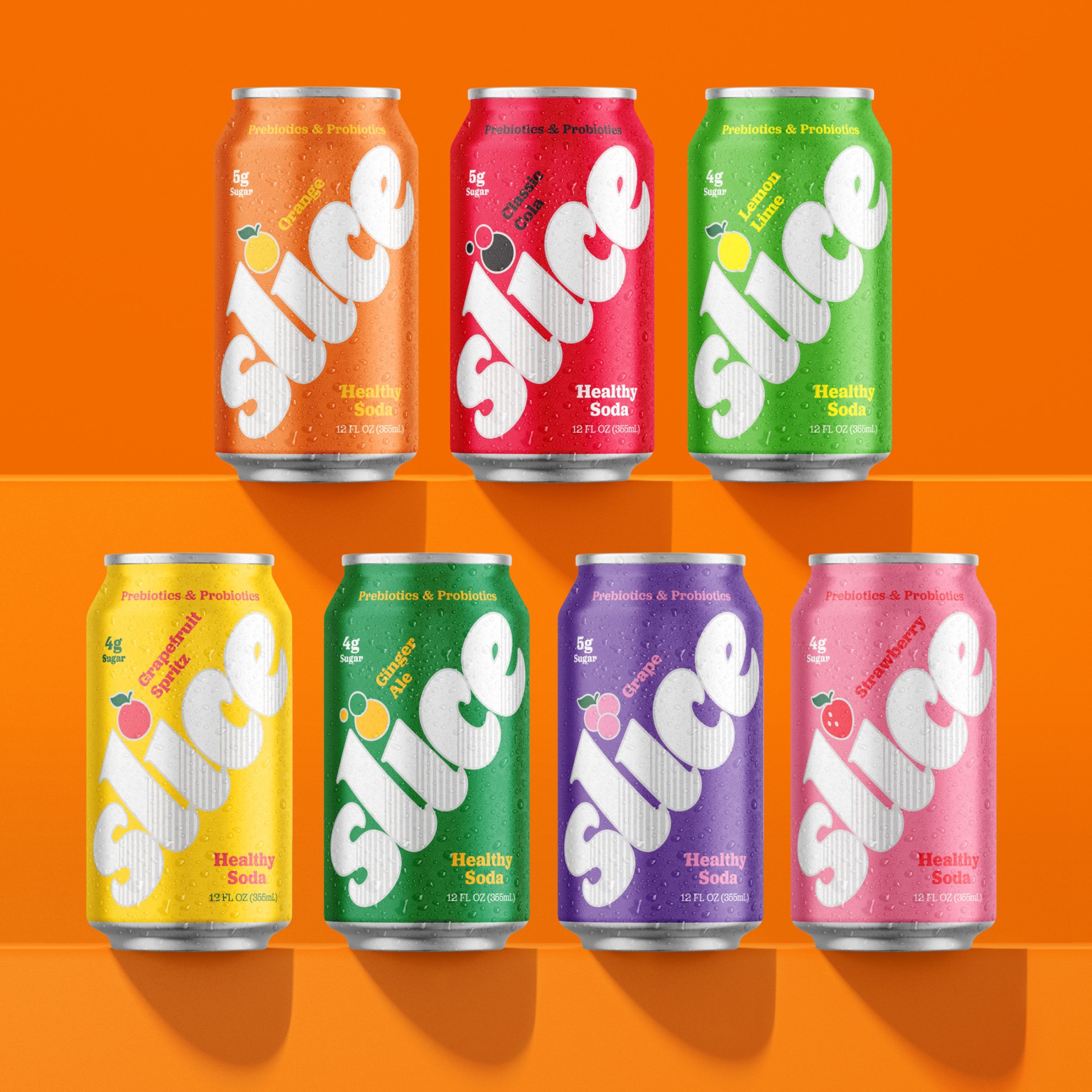 slide 6 of 8, Slice Orange Healthy Soda, 12 fl oz Cans, 4-Pack, 48 fl oz