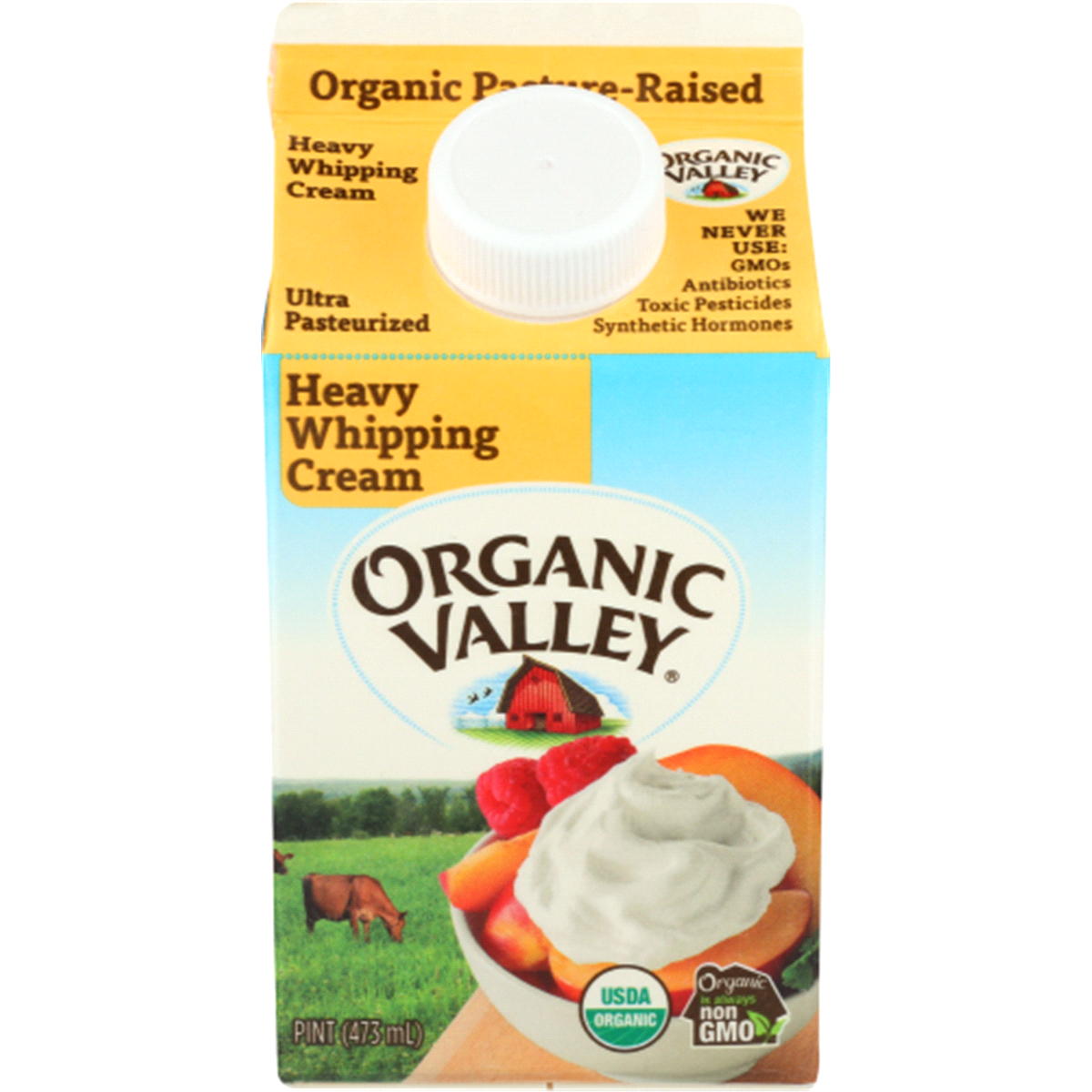 slide 1 of 3, Organic Valley Heavy Whipping Cream, 16 oz