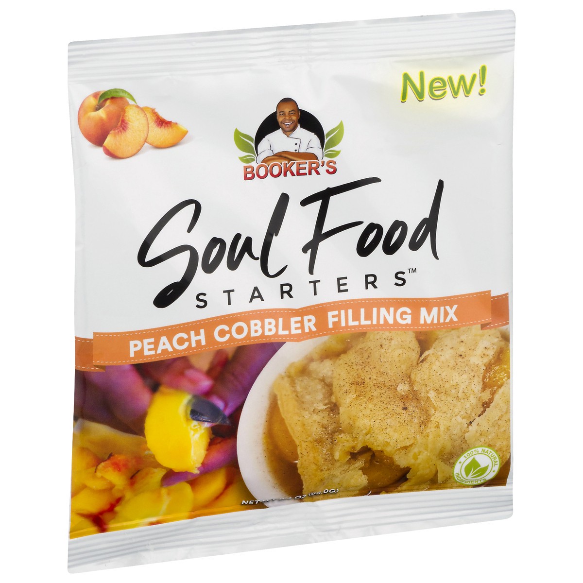 slide 2 of 9, BOOKERS Soul Food Starters Peach Cobbler Filling Mix - 2.4 oz, 2.4 oz
