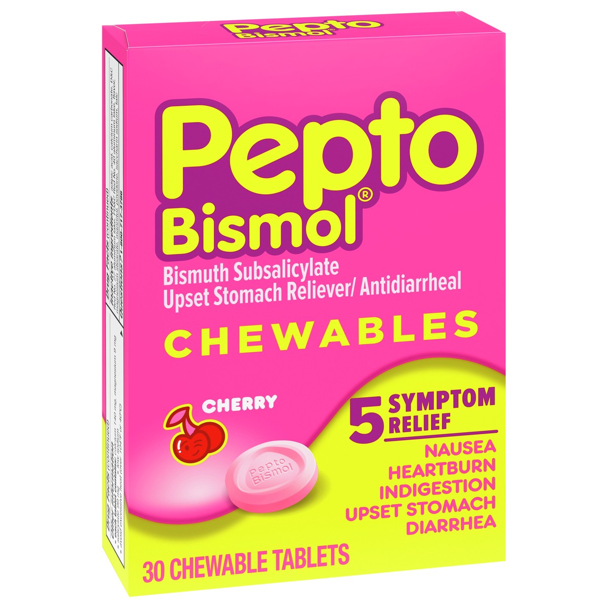 slide 2 of 5, Pepto-Bismol Pepto Bismol Cherry Antacid Tablets, 30 ct