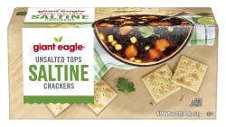 Giant Eagle Saltine Crackers, Unsalted Tops