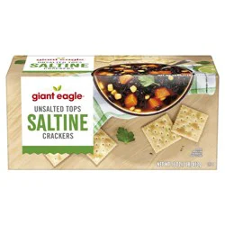 Giant Eagle Saltine Crackers, Unsalted Tops