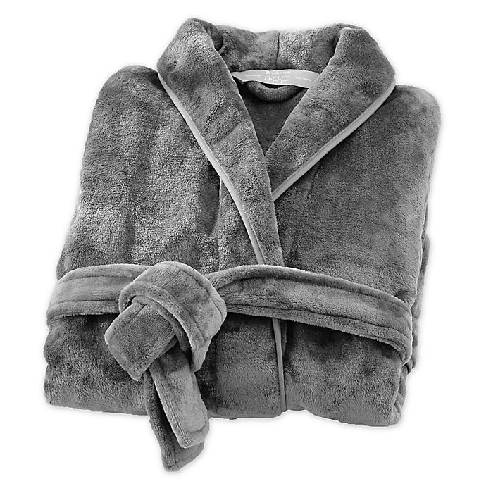 slide 1 of 1, Brookstone n-a-p Small/Medium Bathrobe - Dark Grey, 1 ct