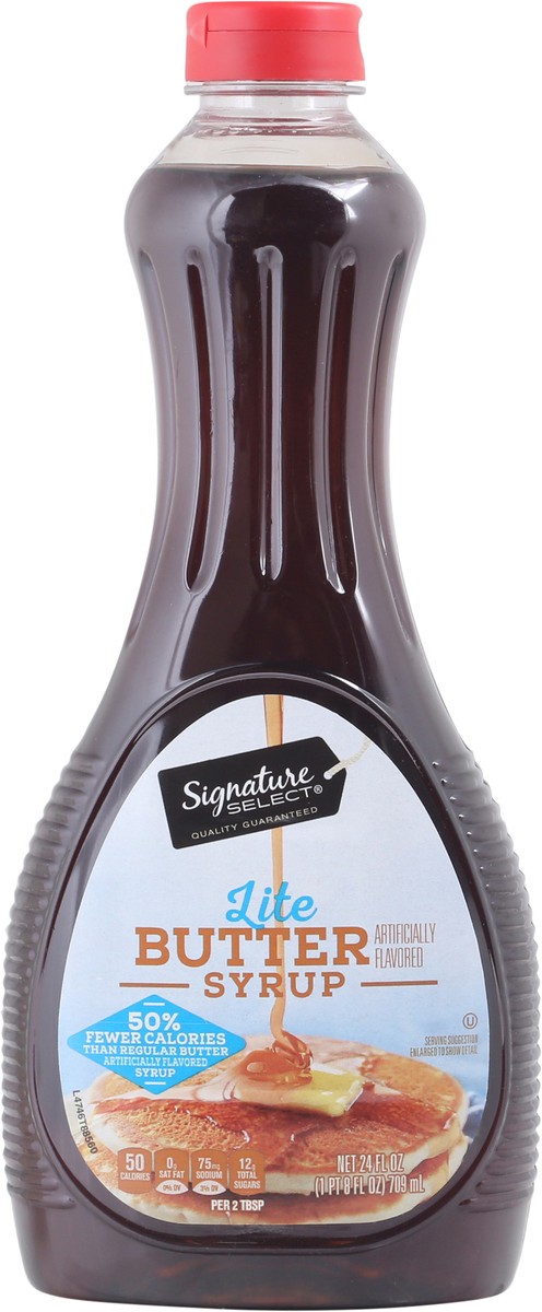 slide 11 of 13, Signature Select Lite Butter Syrup 24 fl oz, 24 fl oz