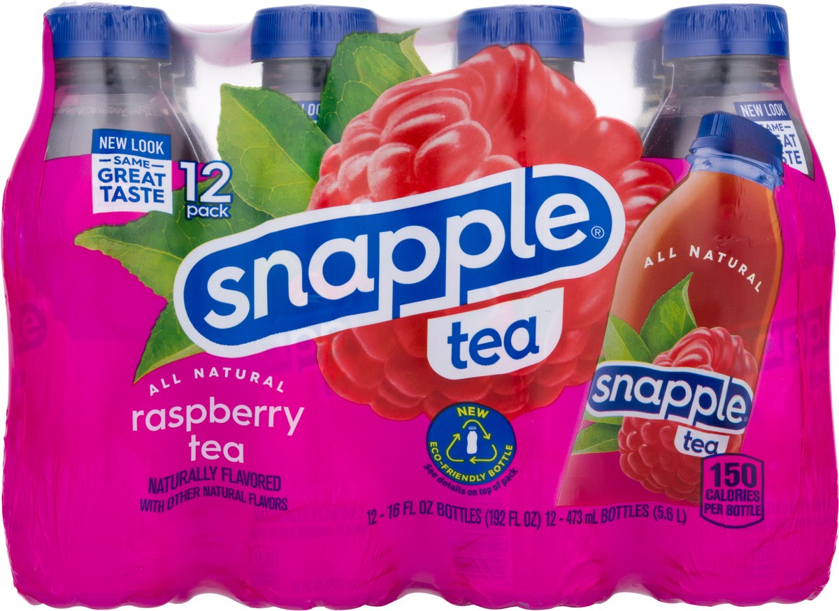 slide 8 of 10, Snapple Raspberry Tea recycled plastic bottle, 12 ct