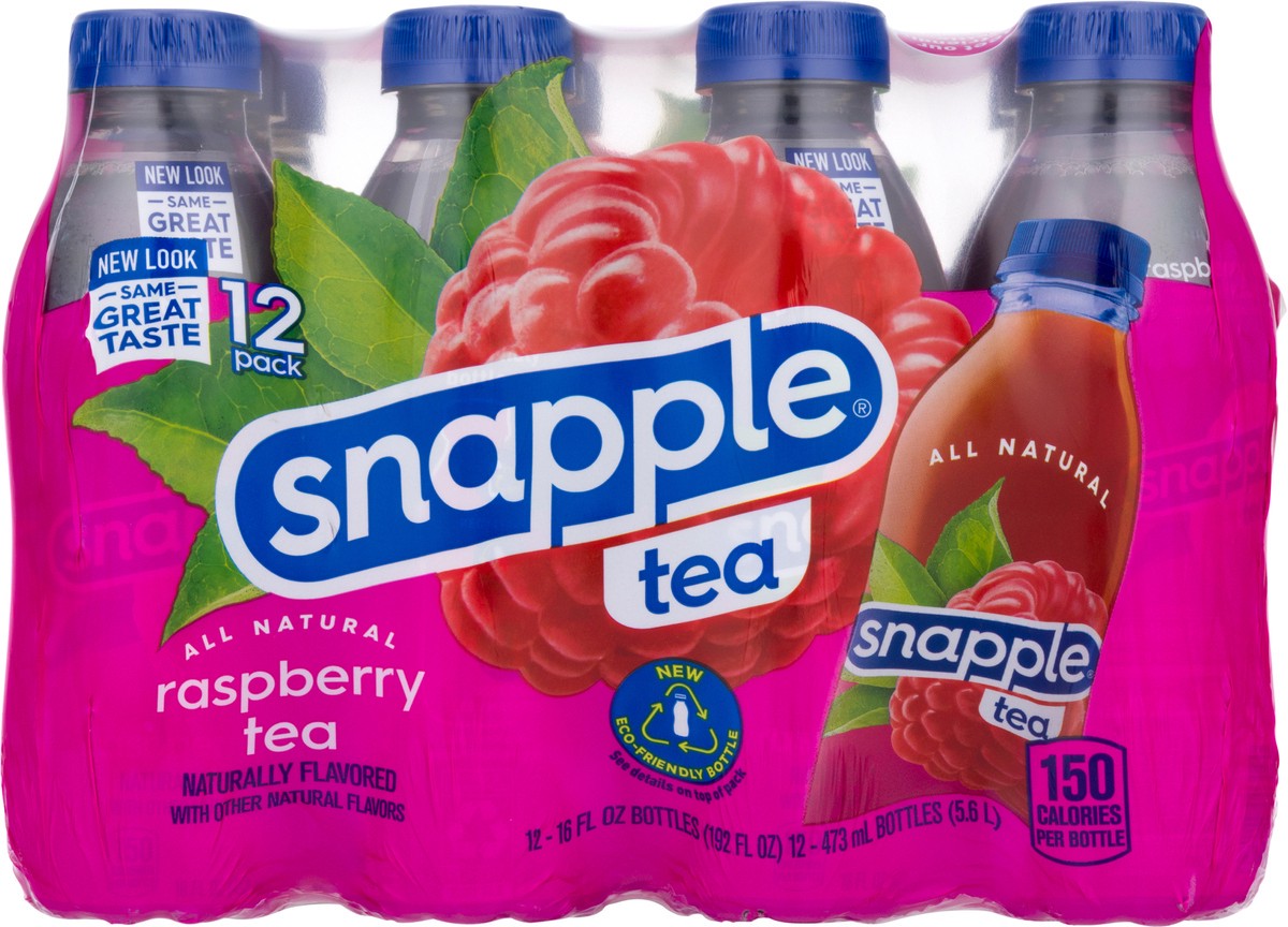 slide 9 of 10, Snapple Raspberry Tea recycled plastic bottle, 12 ct