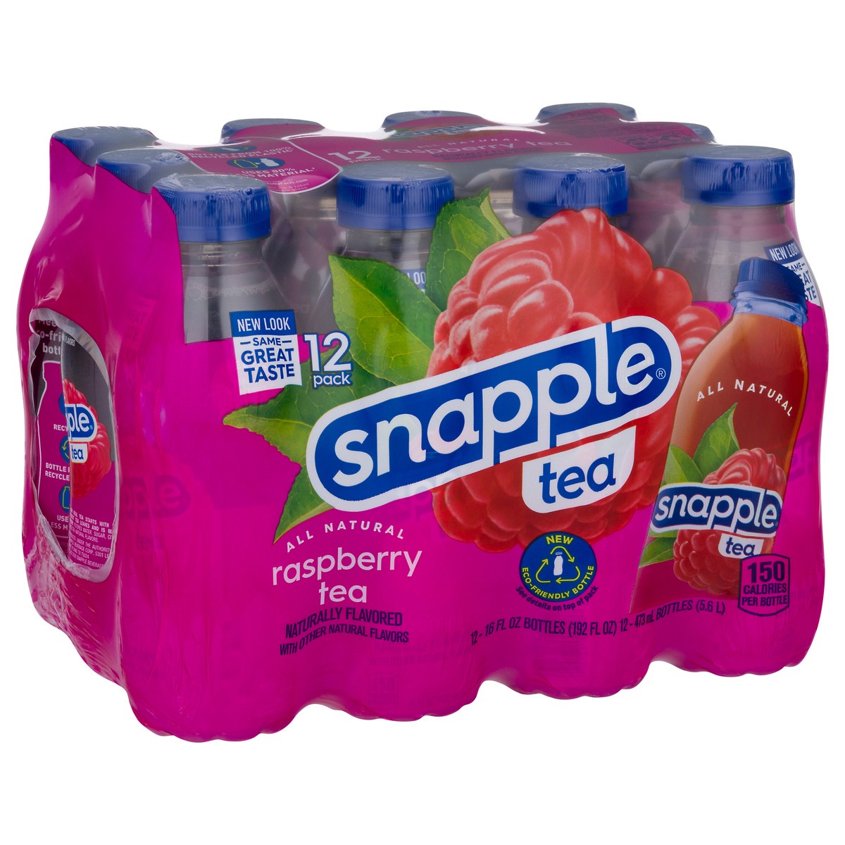 slide 10 of 10, Snapple Raspberry Tea recycled plastic bottle, 12 ct