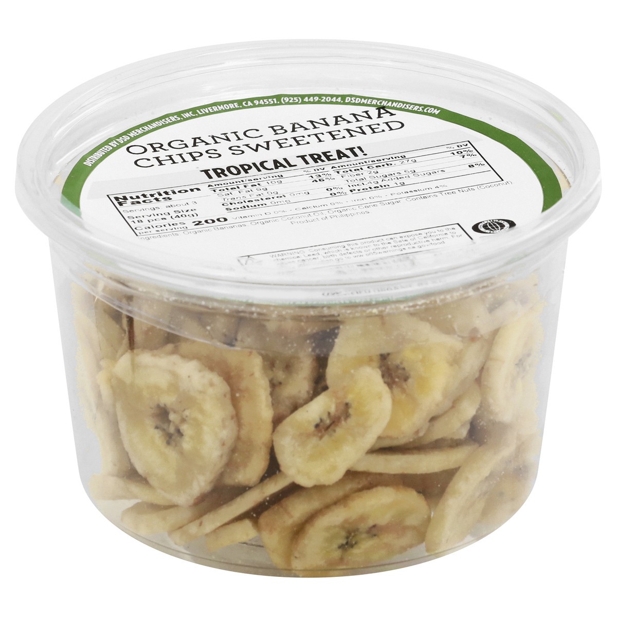 slide 3 of 12, DSD Merchandisers Organic Sweetened Banana Chips 6 oz, 6 oz
