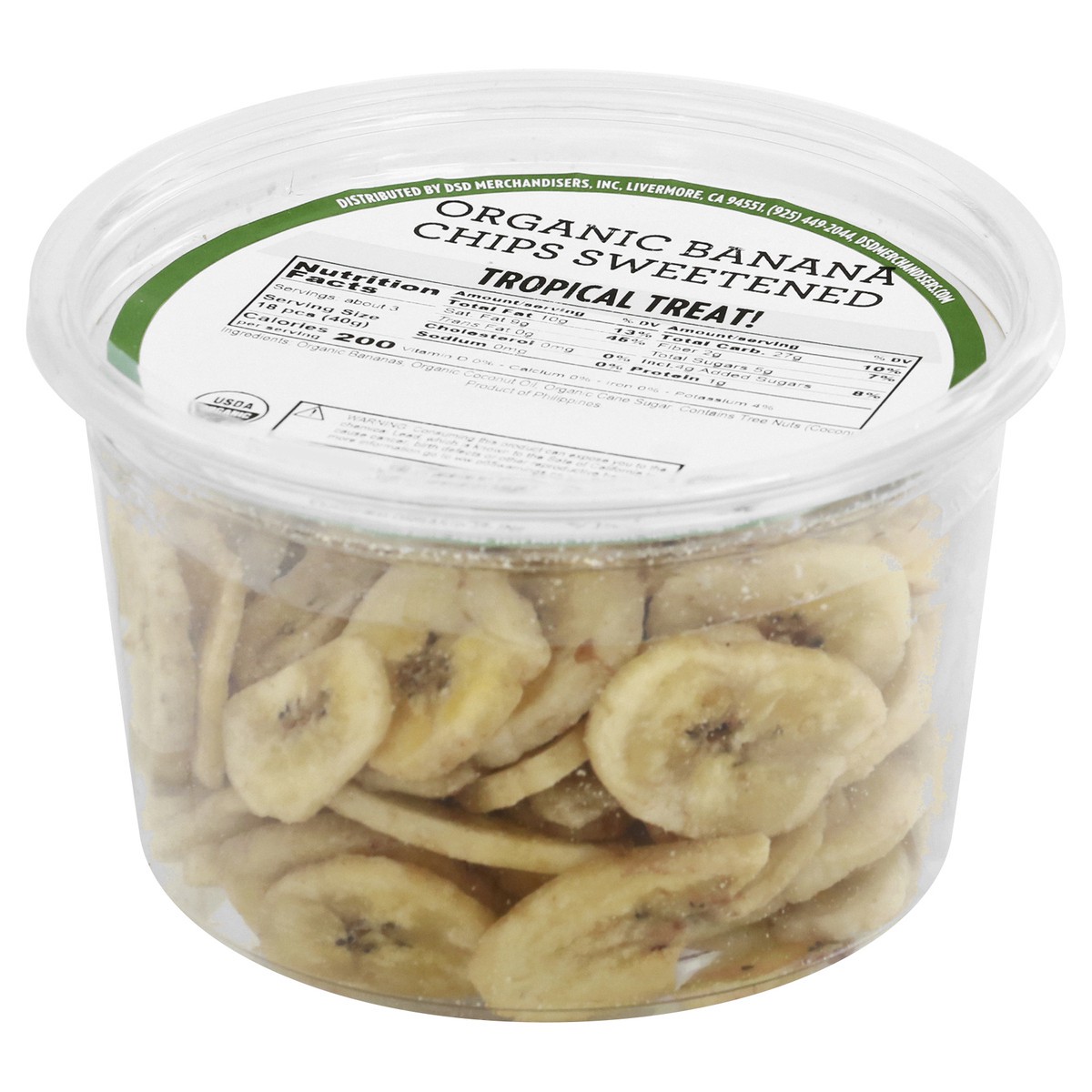 slide 4 of 12, DSD Merchandisers Organic Sweetened Banana Chips 6 oz, 6 oz