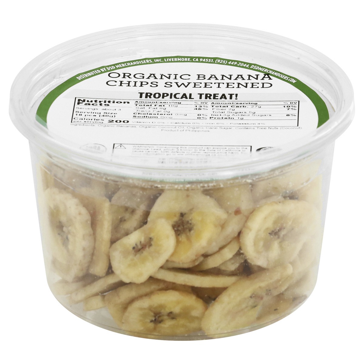 slide 7 of 12, DSD Merchandisers Organic Sweetened Banana Chips 6 oz, 6 oz