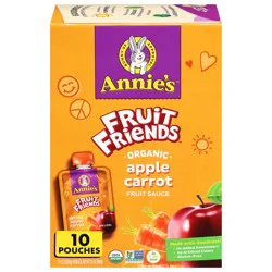 Annie''s Fruit Friends Organic Apple Carrot Fruit Sauce 10 - 3.2 oz Pouches