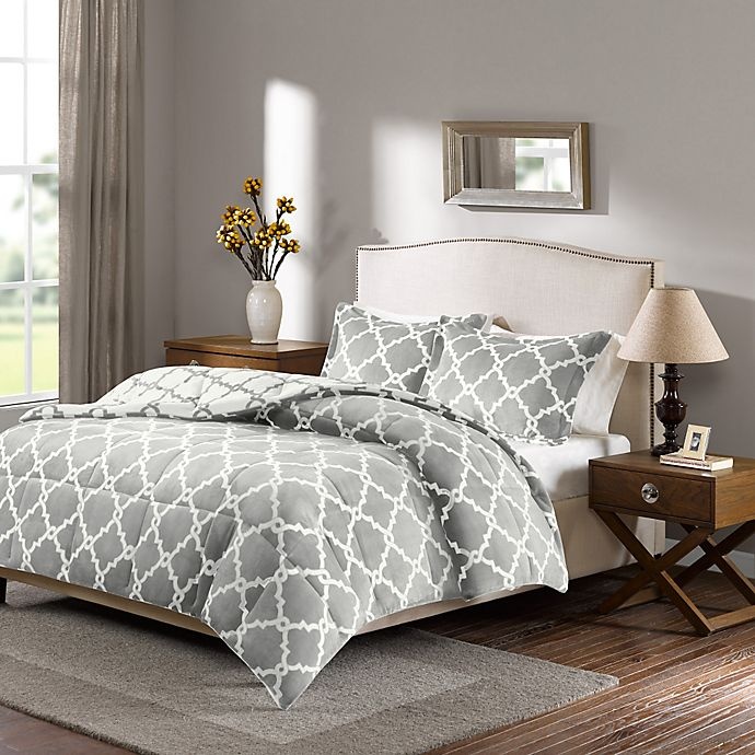 slide 1 of 5, Plush Sleep Philosophy True North Reversible King Comforter Set - Grey, 1 ct