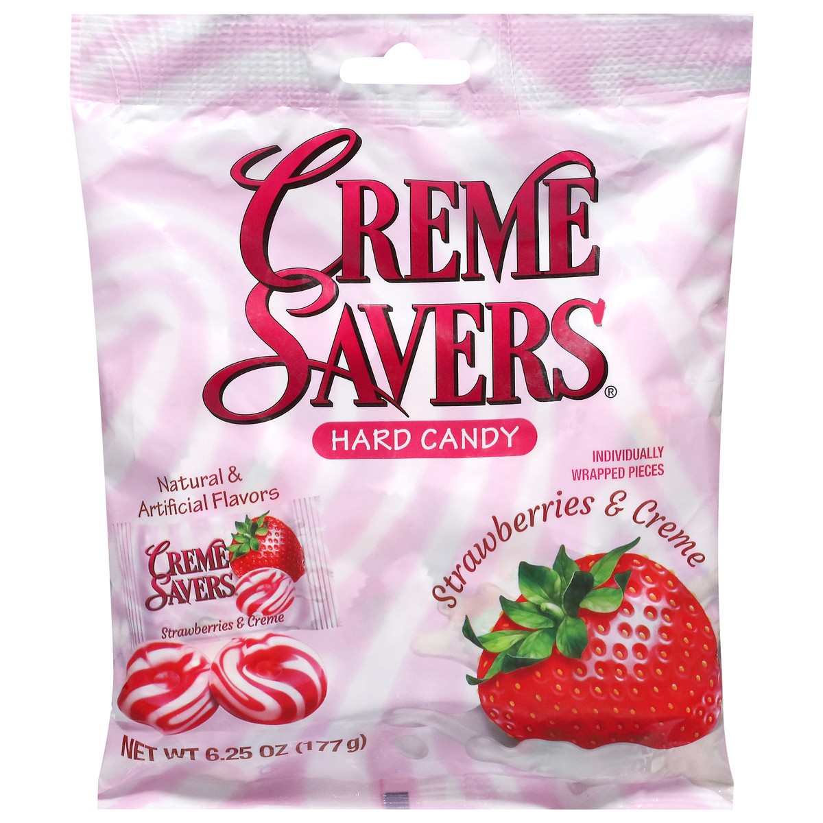 slide 1 of 16, Cremesavers Creme Savers Strawberries And Creme, 6.25 oz