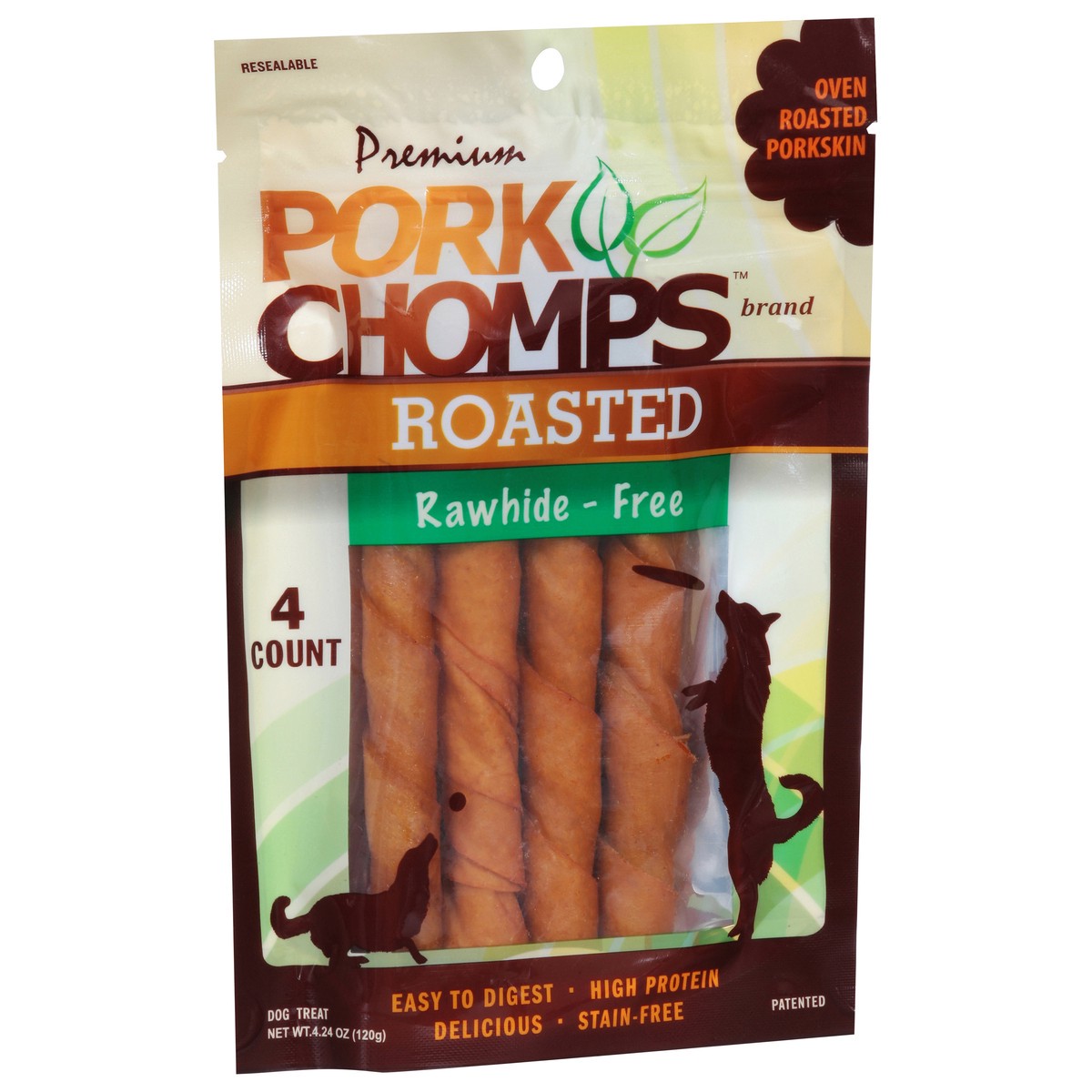 slide 15 of 16, Pork Chomps Premium Rawhide - Free Roasted Dog Treats 4 ea, 4 ct