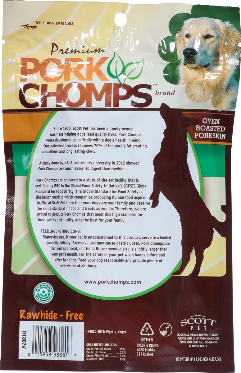 slide 4 of 16, Pork Chomps Premium Rawhide - Free Roasted Dog Treats 4 ea, 4 ct