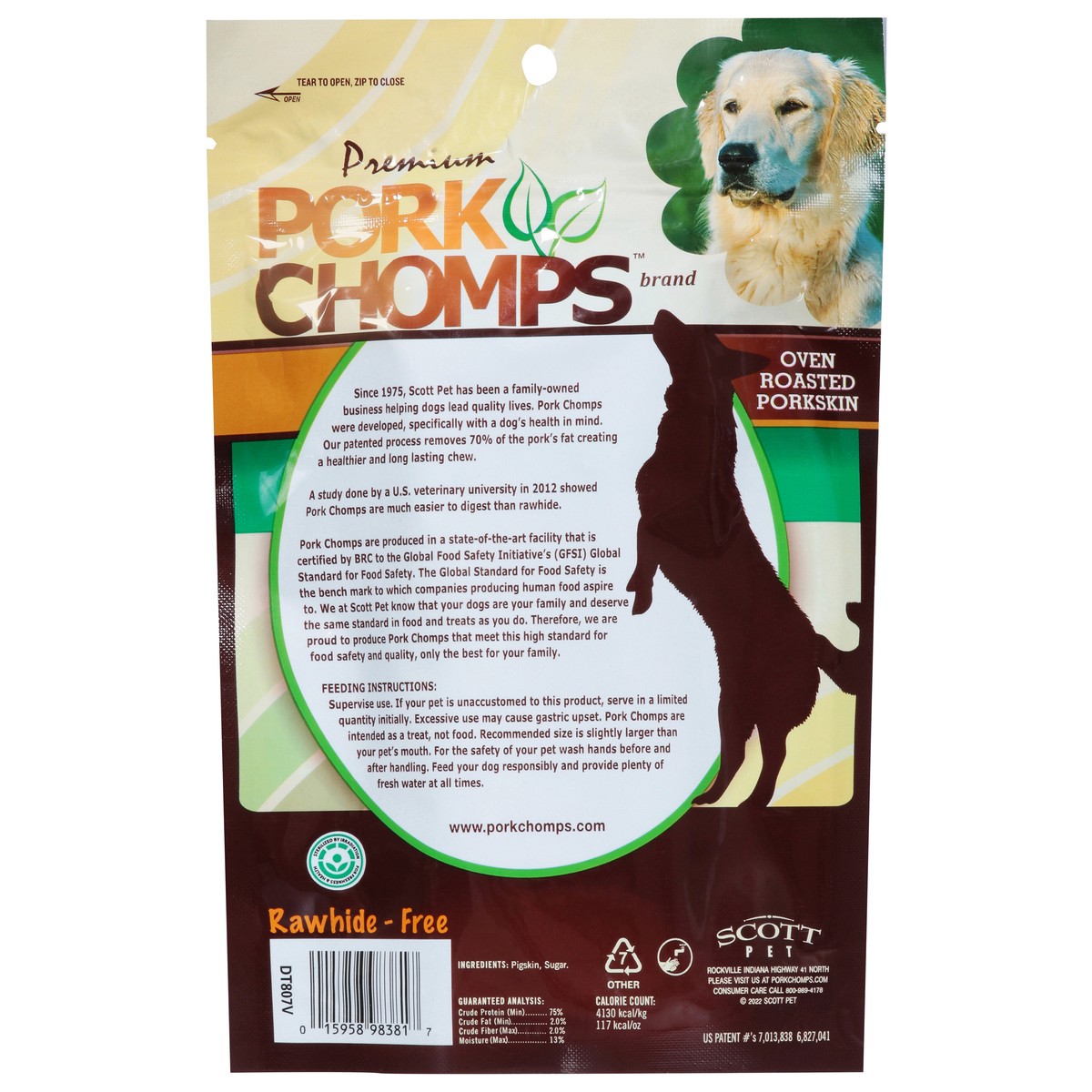 slide 16 of 16, Pork Chomps Premium Rawhide - Free Roasted Dog Treats 4 ea, 4 ct