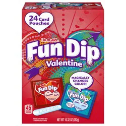 Fun Dip Valentine Candy Pouch 24 ea