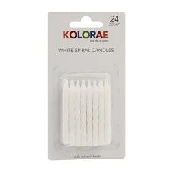 Kolorae White Spiral Birthday Candles