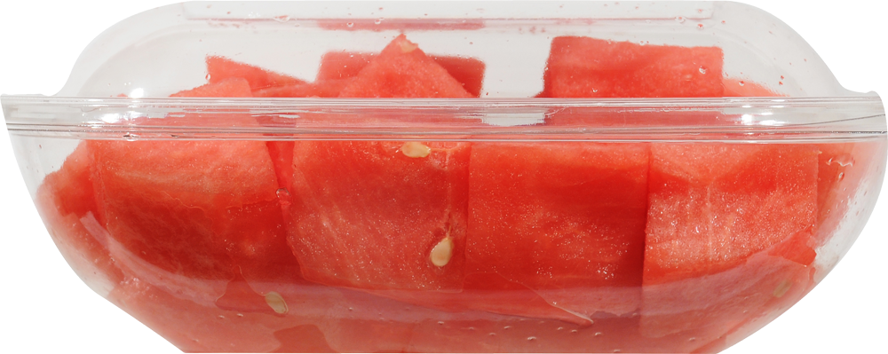 slide 1 of 3, Seedless Cubed Watermelon Large Fruit Cup, per lb