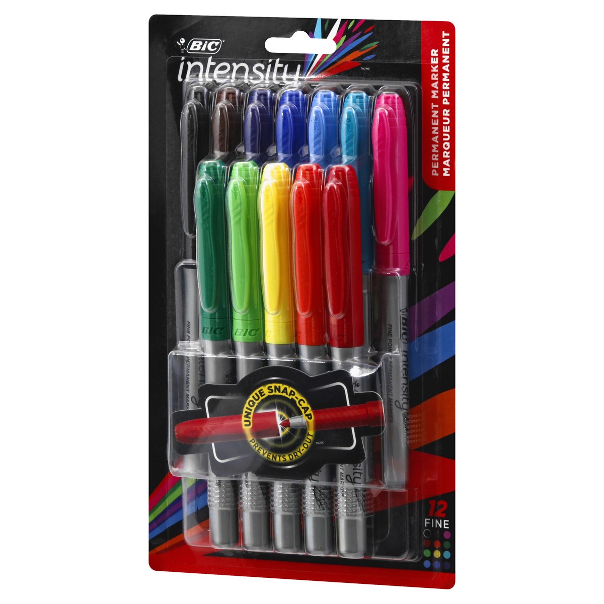 slide 4 of 11, Bic Mark-It 12-Piece Fashion Fine Point Pocket Permanent Marker Set, Assorted Ink, 12 ct