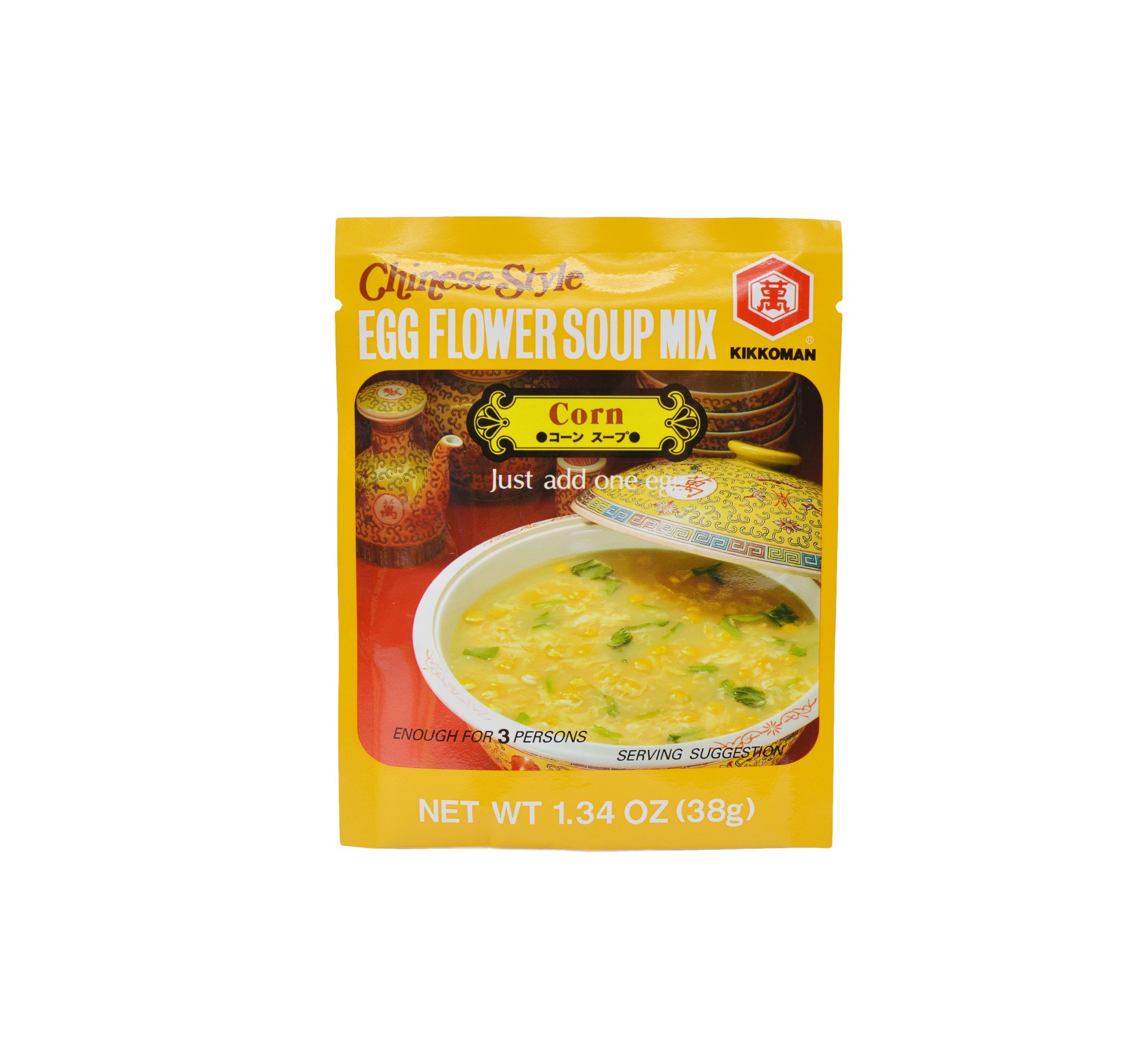 slide 1 of 1, Kikkoman Chinese Style Egg Flower Corn Soup Mix, 1.3 oz