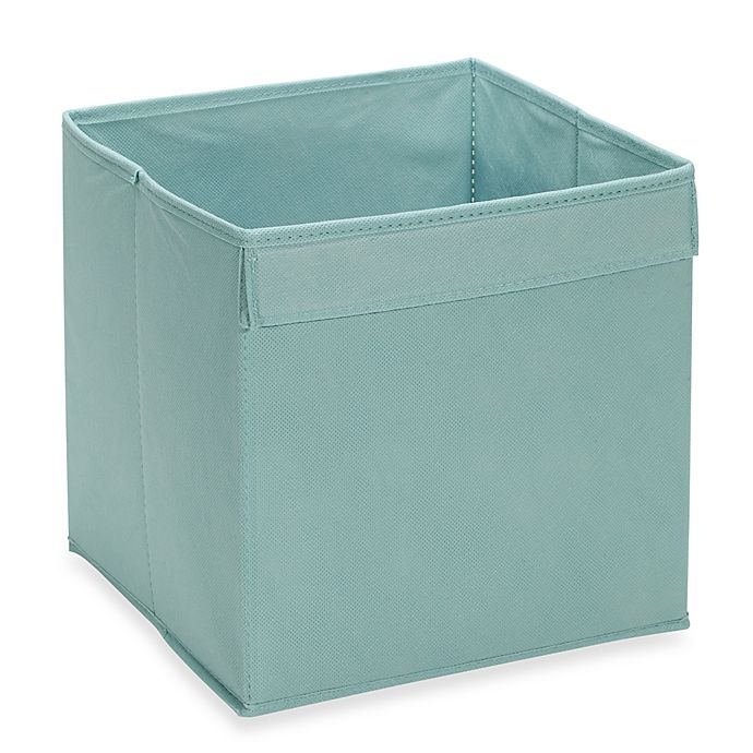 slide 1 of 1, Real Simple Fabric Bin - Blue, 1 ct