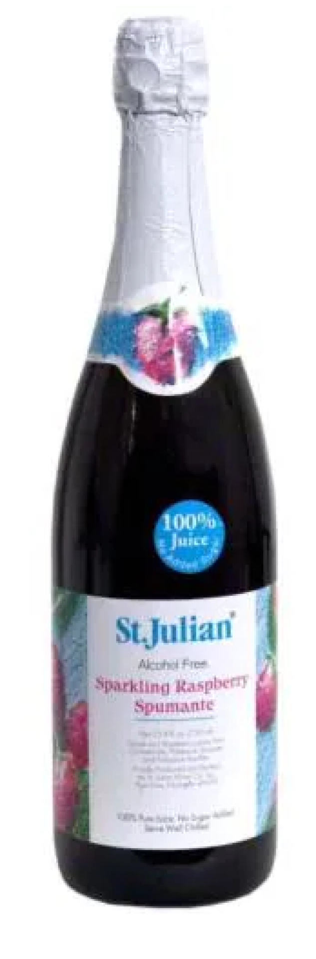 slide 1 of 2, St. Julian Alcohol Free Sparkling Raspberry Spumante, 750 ml