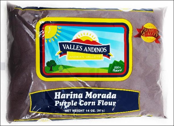 slide 1 of 1, Valles Andinos Va Harina Maiz Morado, 14 oz