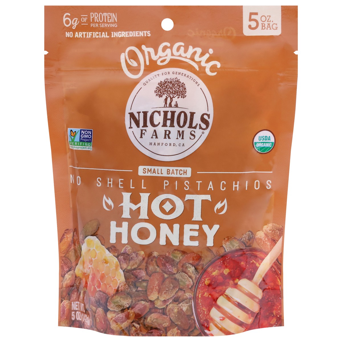slide 1 of 12, Nichols Hot Honey Pistachios - 5 oz,