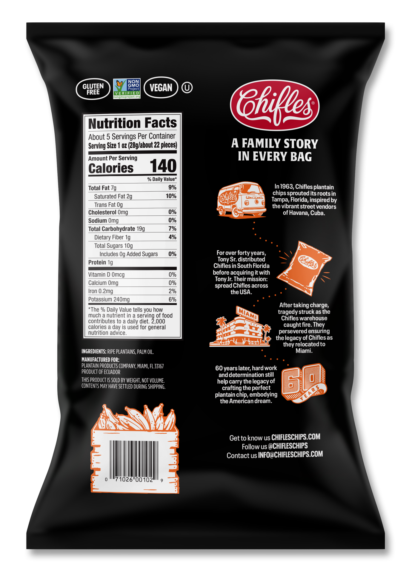 slide 2 of 2, Chifles Maduritos Sweet Plantain Chips 5 oz, 5 oz