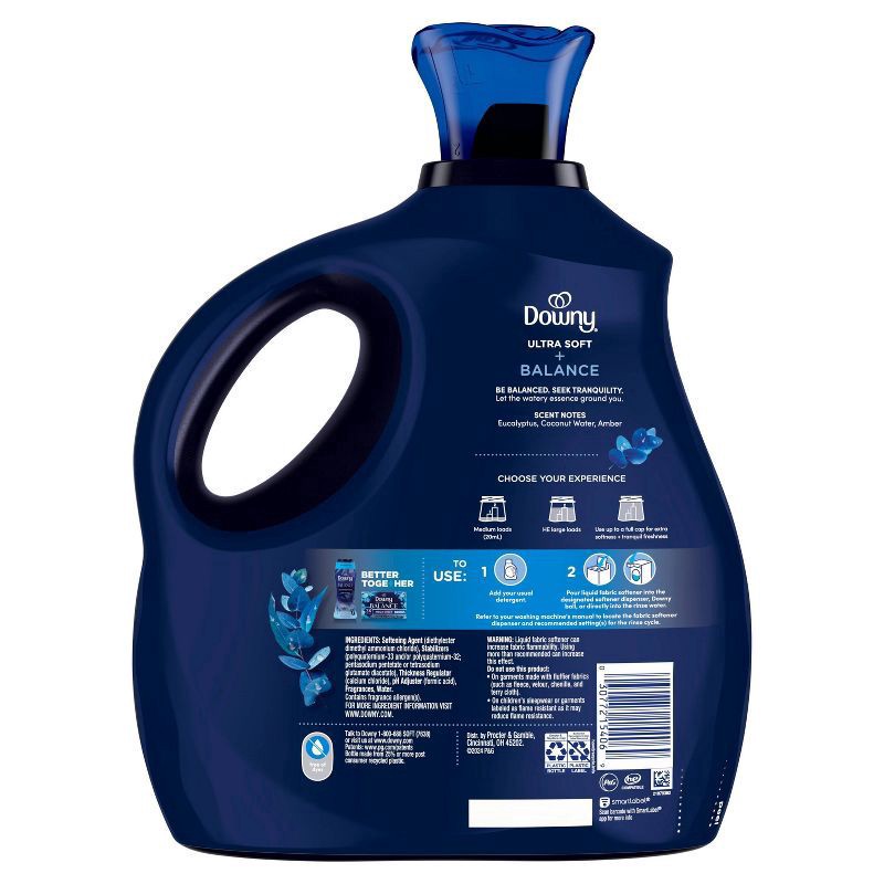 slide 5 of 9, Downy Ultra Soft Liquid Fabric Enhancer Balance 93 Ounces, 93 oz