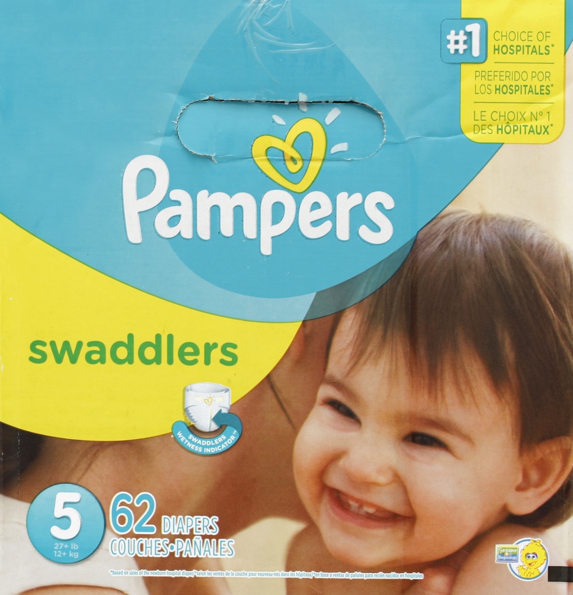 slide 3 of 5, Pampers Diapers, 62 ct
