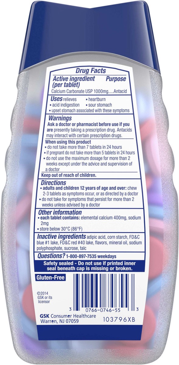slide 4 of 5, TUMS Ultra Strength Antacid Assorted Berries Chewable - 160ct, 160 ct