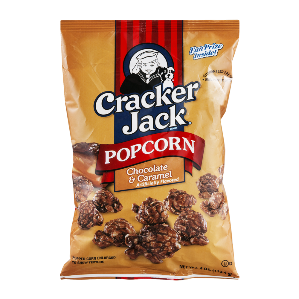 slide 1 of 1, Fritolay Cracker Jack Chocolate Caramel Popcorn, 4 oz