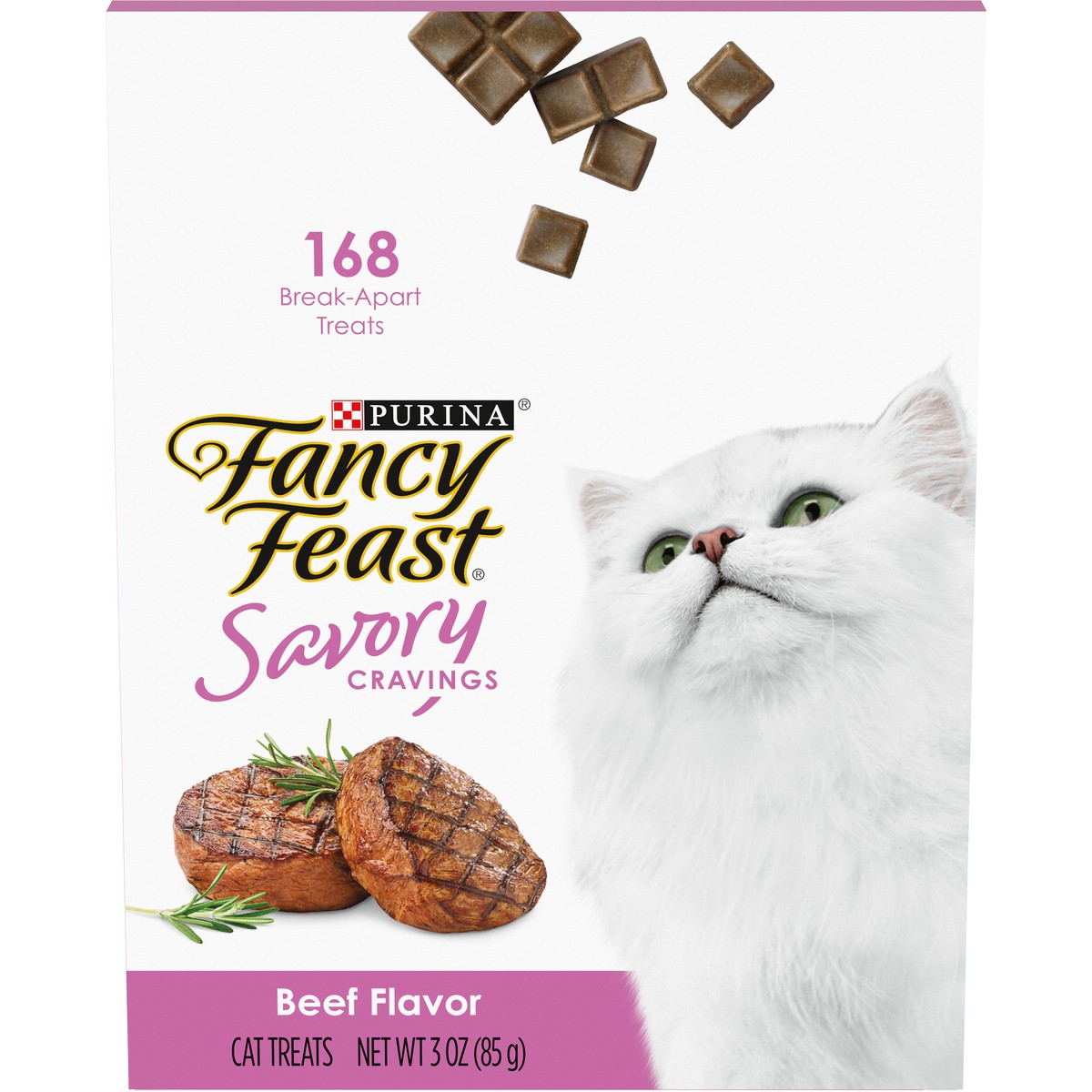 slide 1 of 9, Fancy Feast Purina Fancy Feast Limited Ingredient Cat Treats, Savory Cravings Beef Flavor, 3 oz