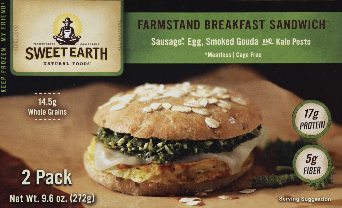 slide 4 of 4, Sweet Earth Breakfast Sandwich 2 ea, 2 ct