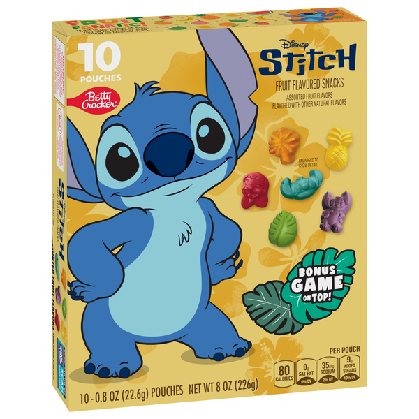 slide 1 of 1, Betty Crocker Fruit Flavored Snacks, Assorted Fruit Flavors, 10-0.8 Oz Pouches, 8 oz