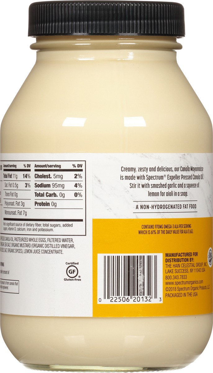 slide 4 of 8, Spectrum Naturals Canola Mayonnaise, 32 oz