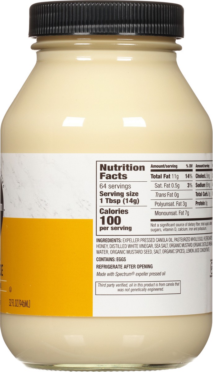 slide 7 of 8, Spectrum Naturals Canola Mayonnaise, 32 oz